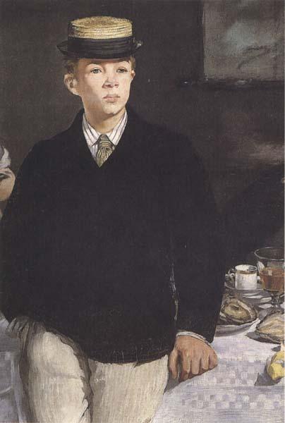 Edouard Manet Le dejeuner dans l'atelier (detail) (mk40) oil painting picture
